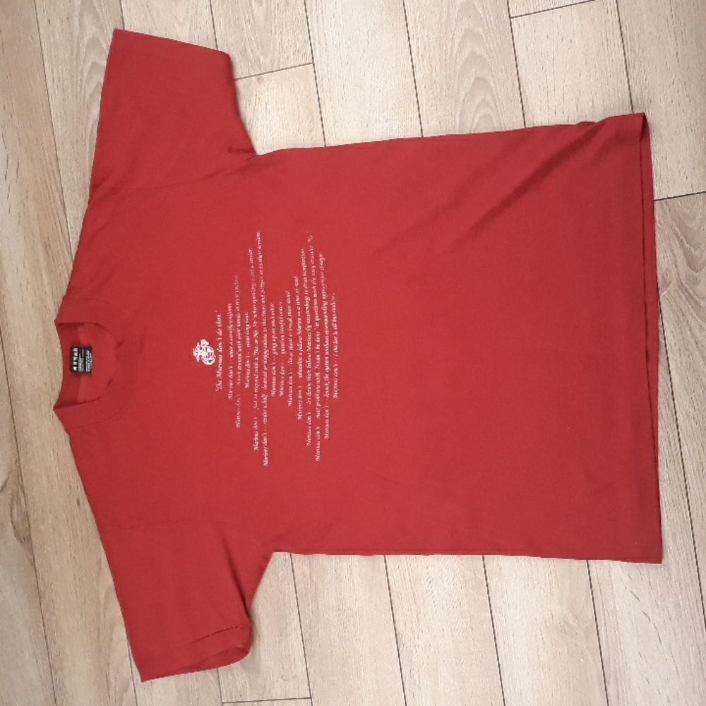 90s MARINES Red Single Stitch Shirt Medium RARE‎